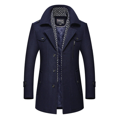 Funki Findz | Jackets | Men's Long Winter Warm Lined Dust Coat