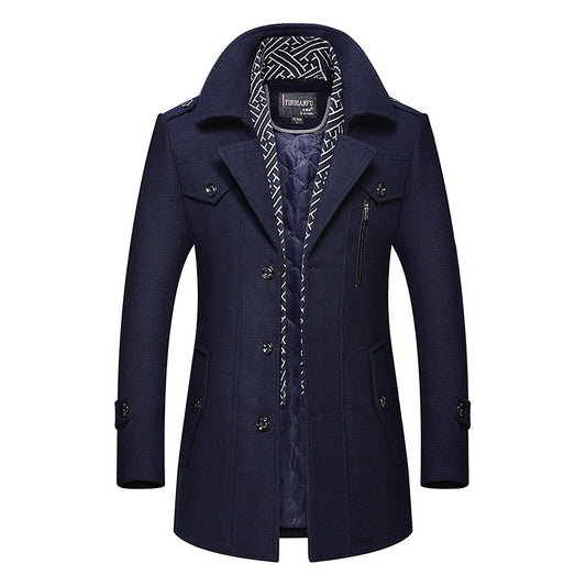 Funki Findz | Jackets | Men's Long Winter Warm Lined Dust Coat