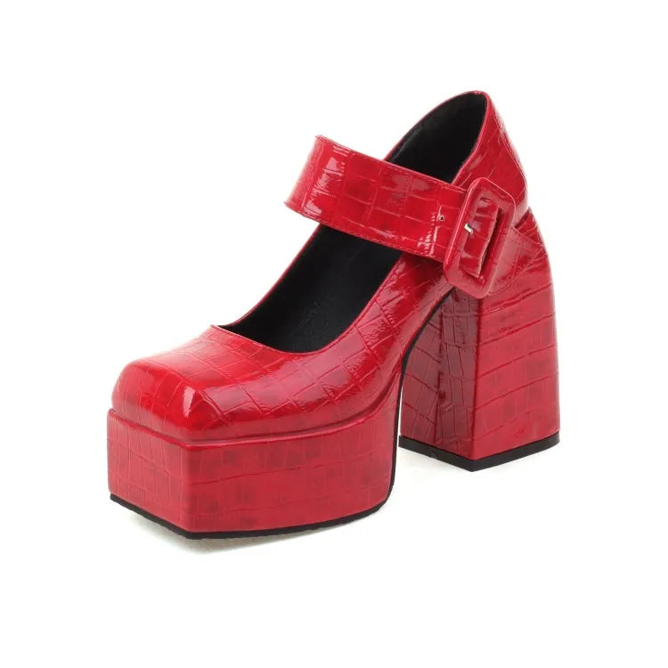 Funki Findz | Shoes | Women's Stone Pattern High-Heel Platform