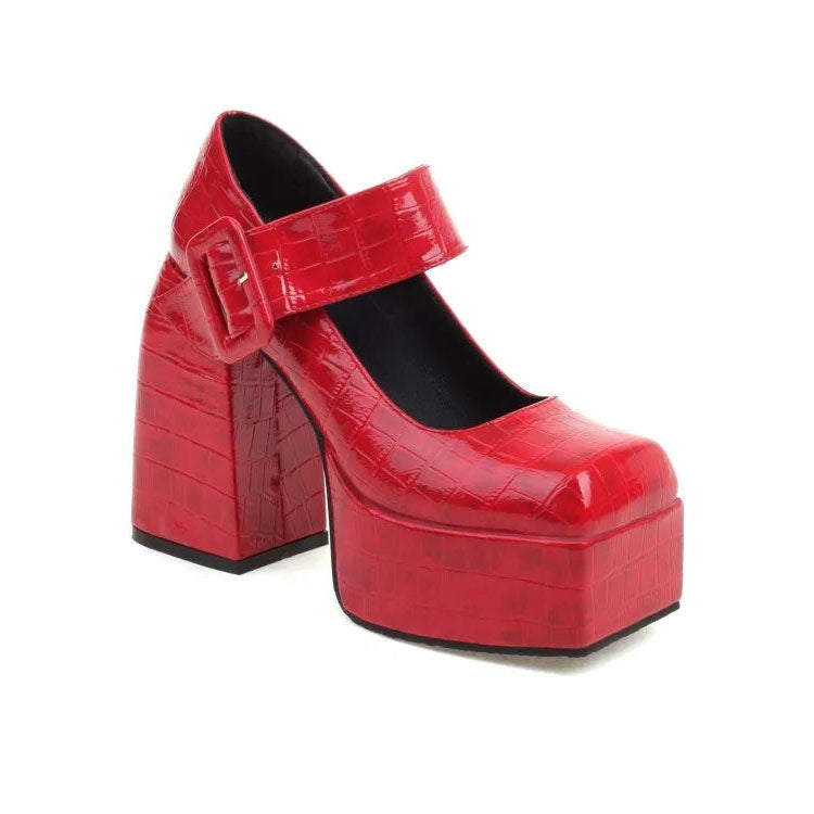 Funki Findz | Shoes | Women's Stone Pattern High-Heel Platform