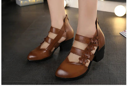 Funki Findz | Shoes | Women's Gothic Leather Low Heel Wedges