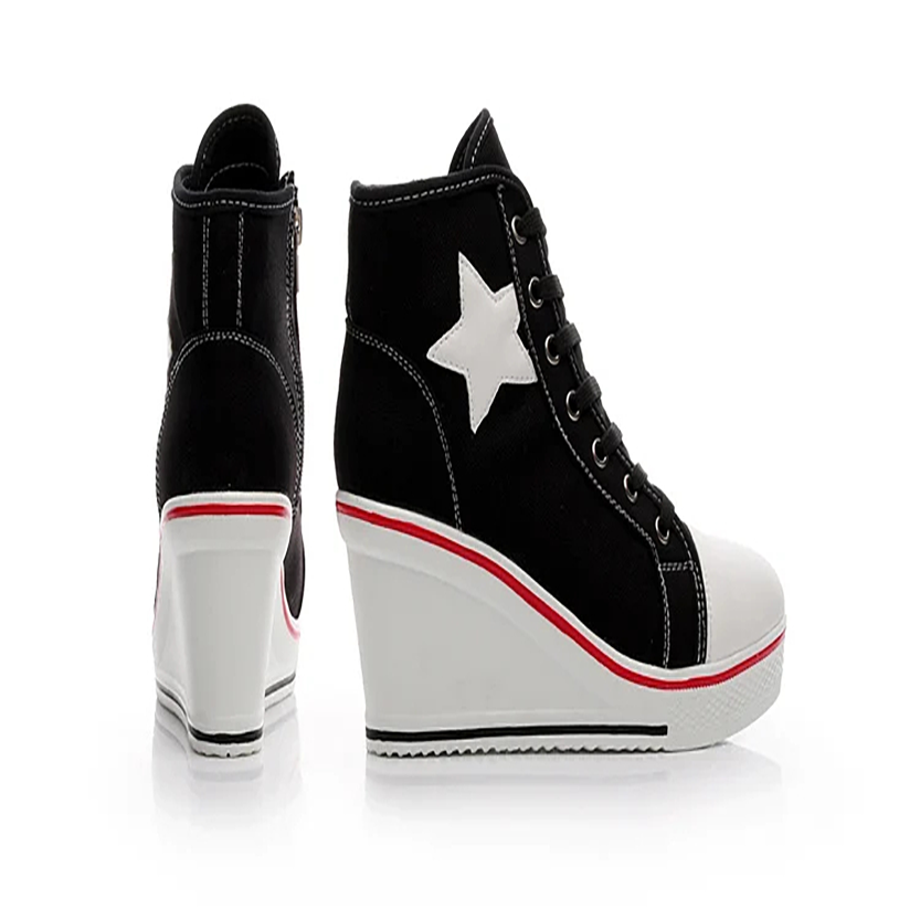 Funki Findz | Boots | Women's Canvas Elevator Platform Sneaker