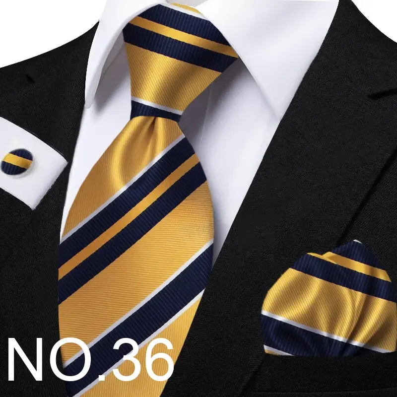 Funki Findz | Neckties | Men's Classic Striped Jacquard Tie Set