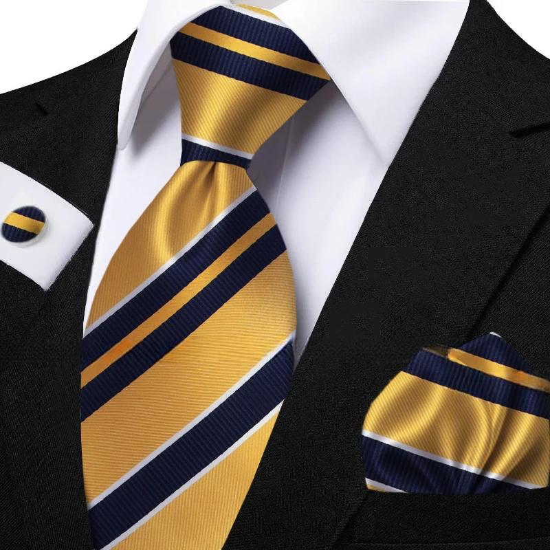 Funki Findz | Neckties | Men's Classic Striped Jacquard Tie Set