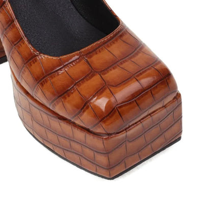 Funki Findz | Shoes | Women's Stone Pattern High-Heel Platform