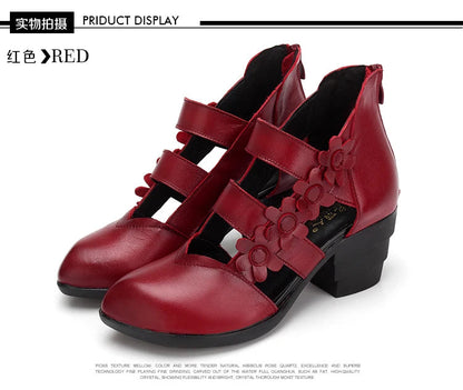 Funki Findz | Shoes | Women's Gothic Leather Low Heel Wedges