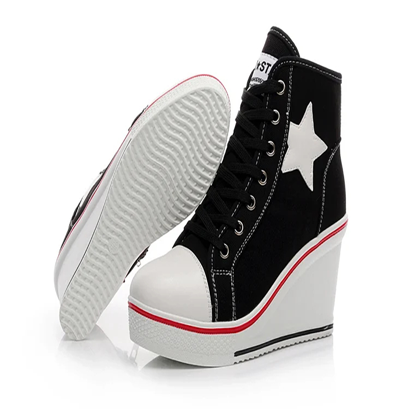 Funki Findz | Boots | Women's Canvas Elevator Platform Sneaker
