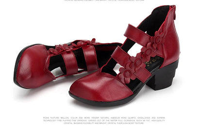Funki Findz | Shoes | Women's Gothic Leather Low Heel Wedges