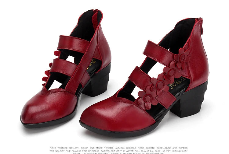 Funki Findz | Shoes | Women's Gothic Leather Low Heel Wedges