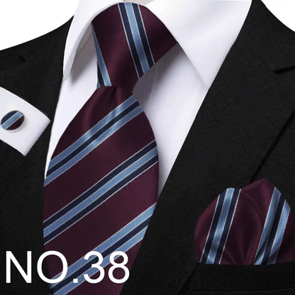 Funki Findz | Neckties | Men's Classic Striped Jacquard Tie Set