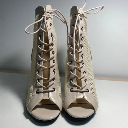 Funki Findz | Boots | Women's Mesh Peep Toe Stiletto Booties