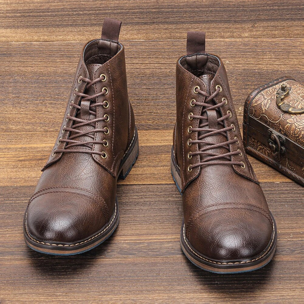 Funki Findz | Boots | Men's Faux Leather Smart Dress Boots