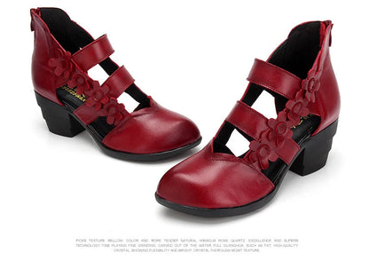 Funki Findz | Shoes | Women's Gothic Leather Low Heel Wedges