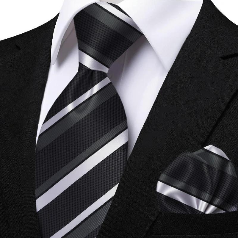 Funki Findz | Neckties | Men's Classic Striped Jacquard Tie Set
