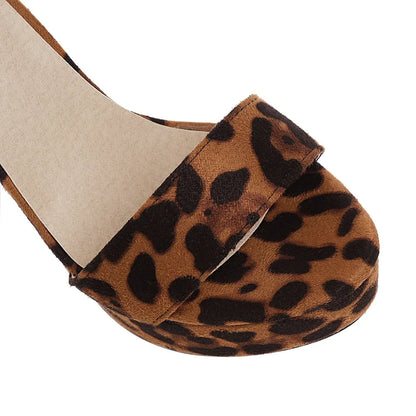 Funki Findz | Shoes | Women's High Leopard Print Platform Sandals