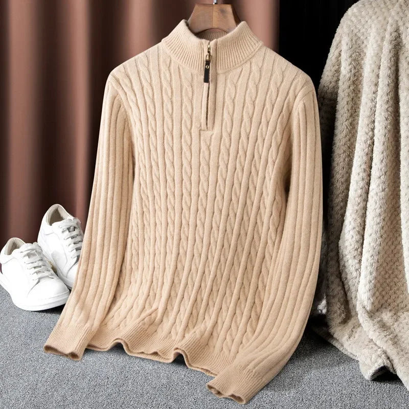 Funki Findz | Sweaters | Men's Slim Mock Neck Knitted Pullovers