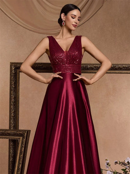 Funki Findz | Dresses | Women's Elegant Satin Sequin Dresses