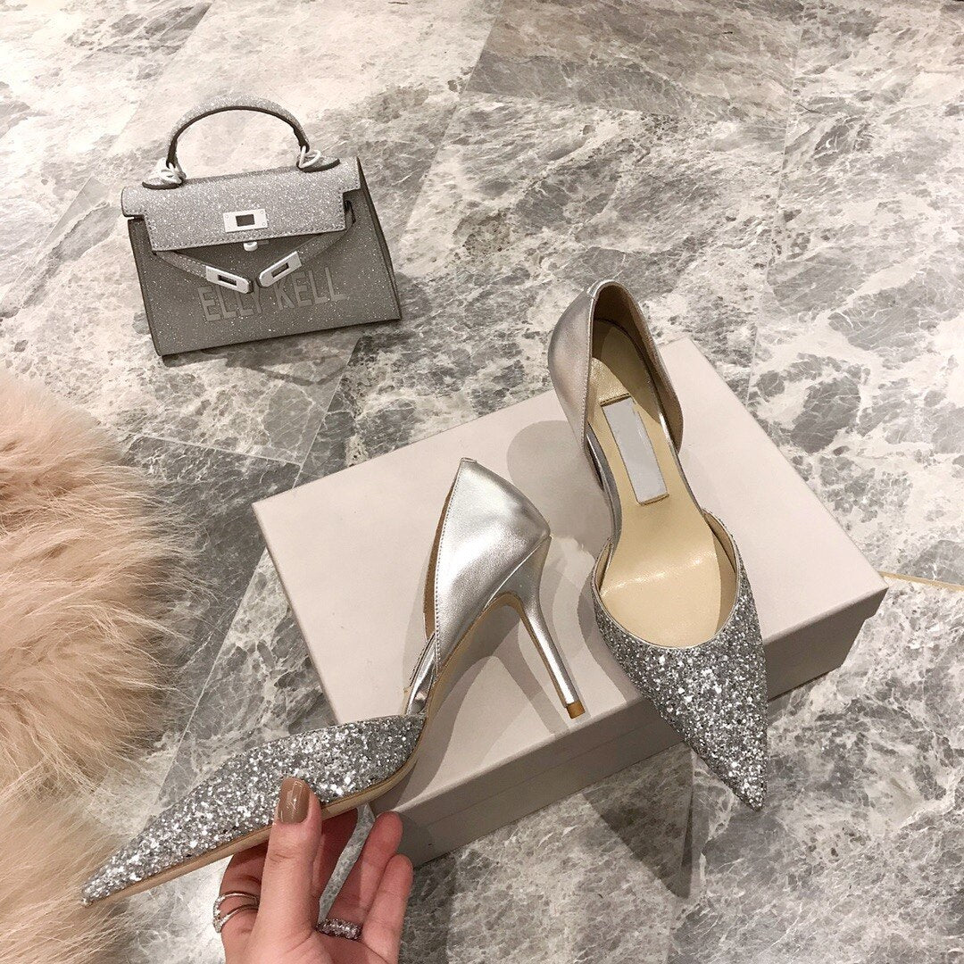 Funki Findz | Shoes | Women's Leather Sequin Glitter Bridal Shoe