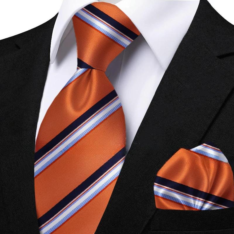 Funki Findz | Neckties | Men's Classic Striped Jacquard Tie Set