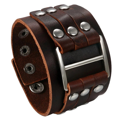 Funki Findz | Bracelets | Unisex Leather Studded Wristband