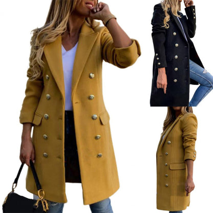 Funki Findz | Jackets | Women's Military Style Buttoned Overcoat