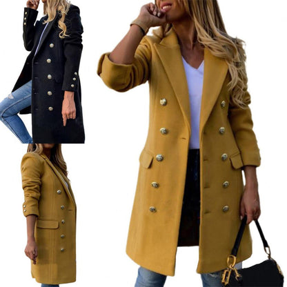 Funki Findz | Jackets | Women's Military Style Buttoned Overcoat
