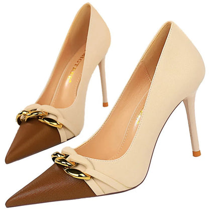 Funki Findz | Shoes | Women's Two Toned Buckle Toe Pumps
