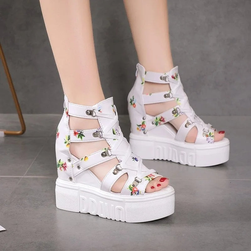 Funki Findz | Shoes | Women's Strappy Platform Wedge Shoes