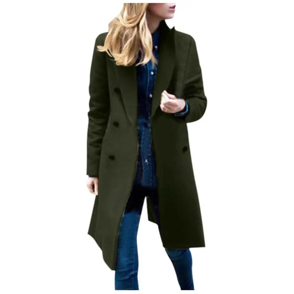 Funki Findz | Jackets | Women's Long Slim Wool Blend Coat