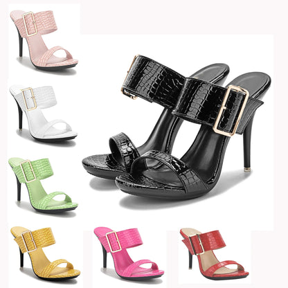 Funki Findz | Shoes | Women's Big Buckle High Heel Slides