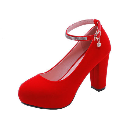 Funki Findz | Shoes | Women's Velvet Flock Platform Mary Janes