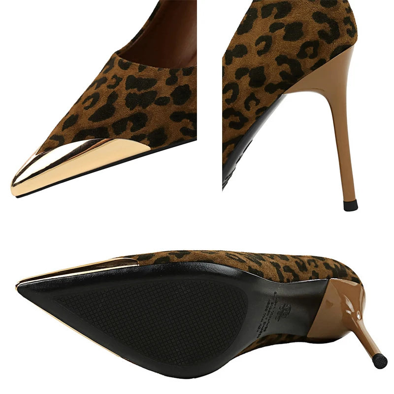 Funki Findz | Shoes | Women's Leopard Print Stilettos Metal Heel