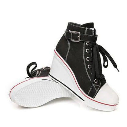 Funki Findz | Boots | Women's High Top Platform Wedge Sneaker