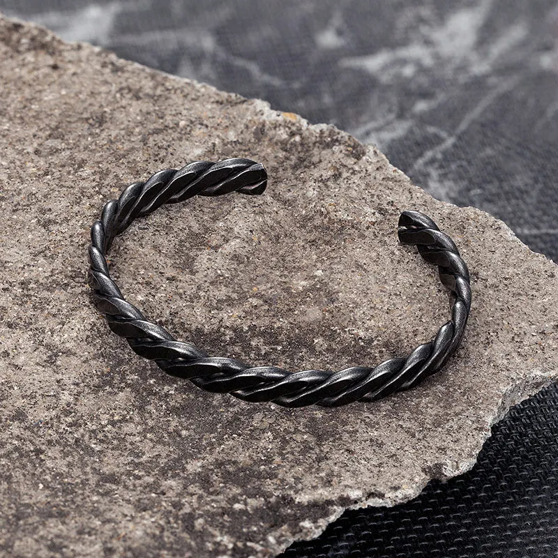Funki Findz | Bracelets | Men's Women's Nordic Black Twist Band
