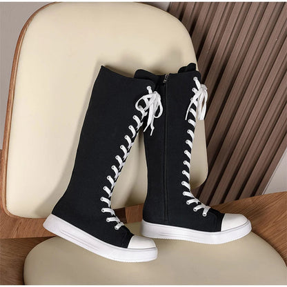 Funki Findz | Boots | Women's Streetwear Lace Up Canvas Boots