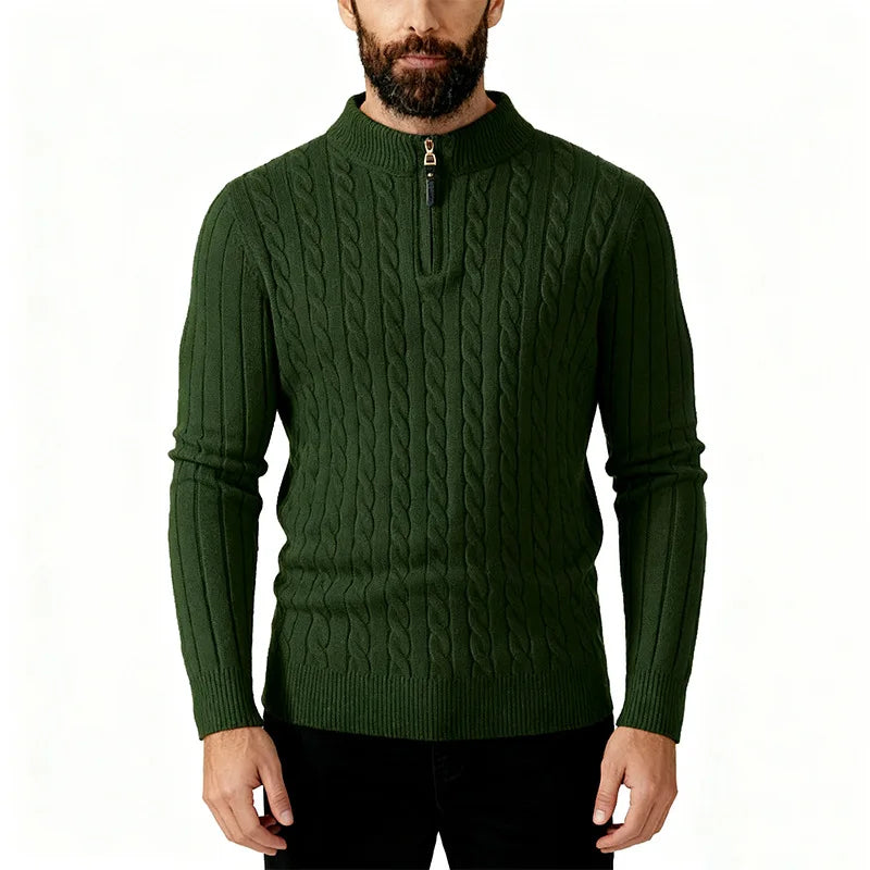 Funki Findz | Sweaters | Men's Slim Mock Neck Knitted Pullovers