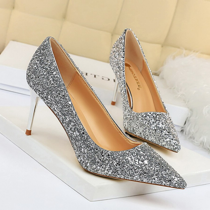 Funki Findz | Shoes | Women's High Heel Glitter Prom Pumps
