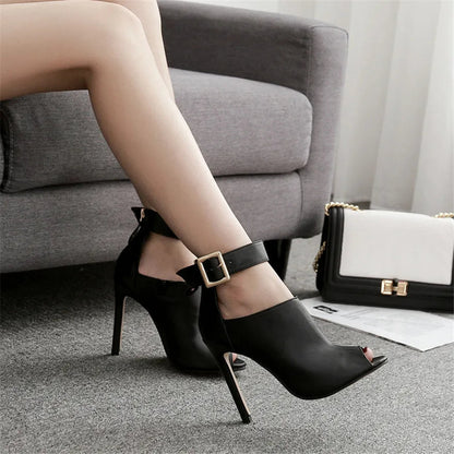 Funki Findz | Shoes | Women's High Buckle Strap Stiletto Sandal