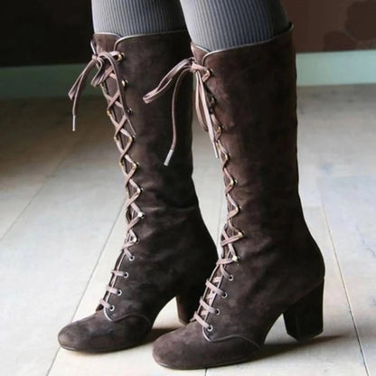 Funki Findz | Boots | Women's Steampunk Lace Up Granny Boots