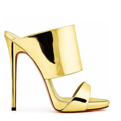 Funki Findz | Shoes | Women's Stylish Metallic High Heel Slides