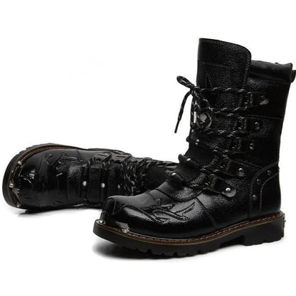 Funki Findz | Boots | Men's Gothic Punk Buckle Strap Biker Boots