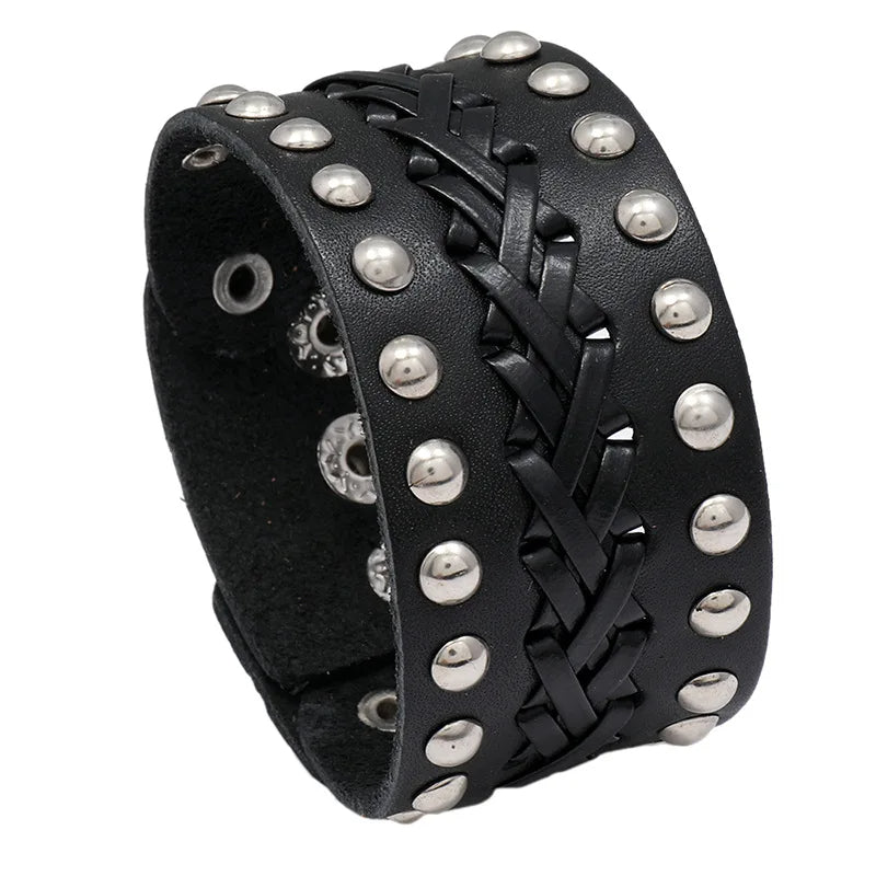 Funki Findz | Bracelets | Unisex Wide Cuff Goth Bracelet