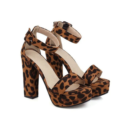 Funki Findz | Shoes | Women's High Leopard Print Platform Sandals