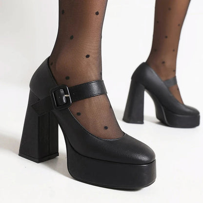 Funki Findz | Shoes | Women's Chunky Heel Platform Mary Janes