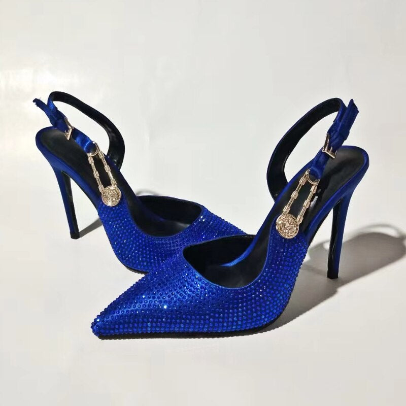 Funki Findz | Shoes | Women's Metallic Beaded High Slingbacks