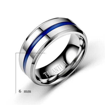 Funki Findz | Rings | Men's Women's Titanium Blue Groove Ring