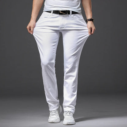 Funki Findz | Pants | Men's Fashion Slim Fit White Stretch Jeans