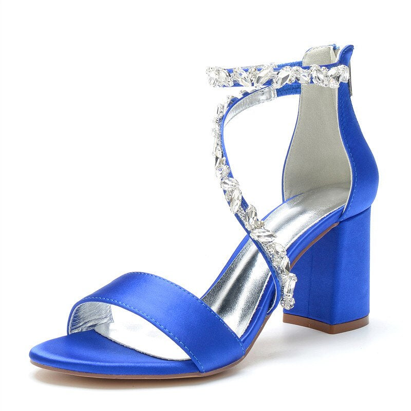 Funki Findz | Shoes | Women's Crystal Silk Wedding Sandals