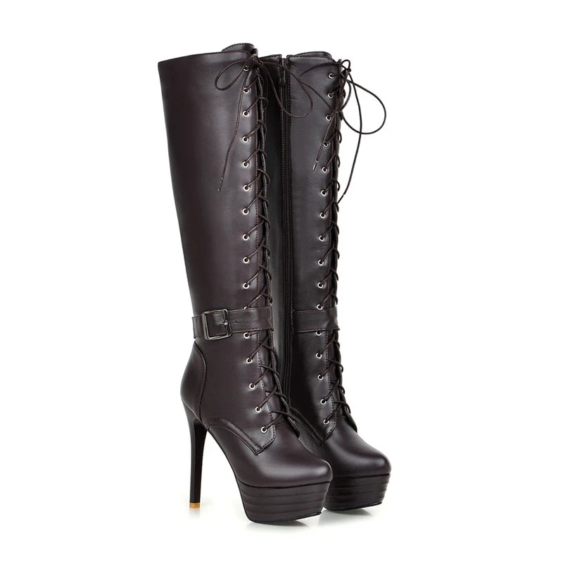 Funki Findz | Boots | Women's Knee-High Chic High Stiletto Boot