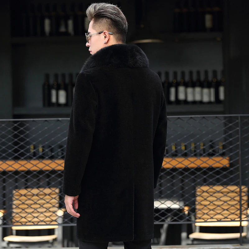 Funki Findz | Jackets | Men's Long Faux Fur Buttoned Up Coat